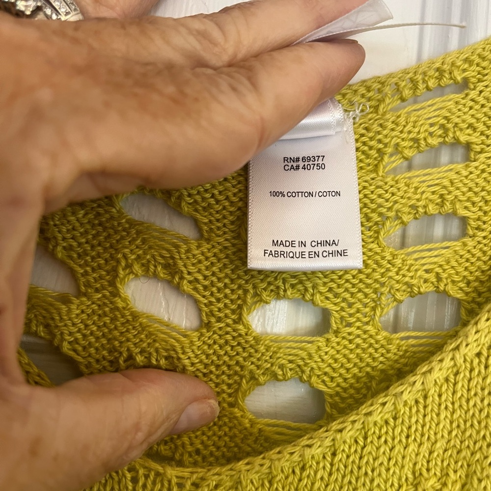 Beautiful greenish Beach Cover Tunic in perfect cond.  Large, fits like an Xlg - Picture 4 of 9